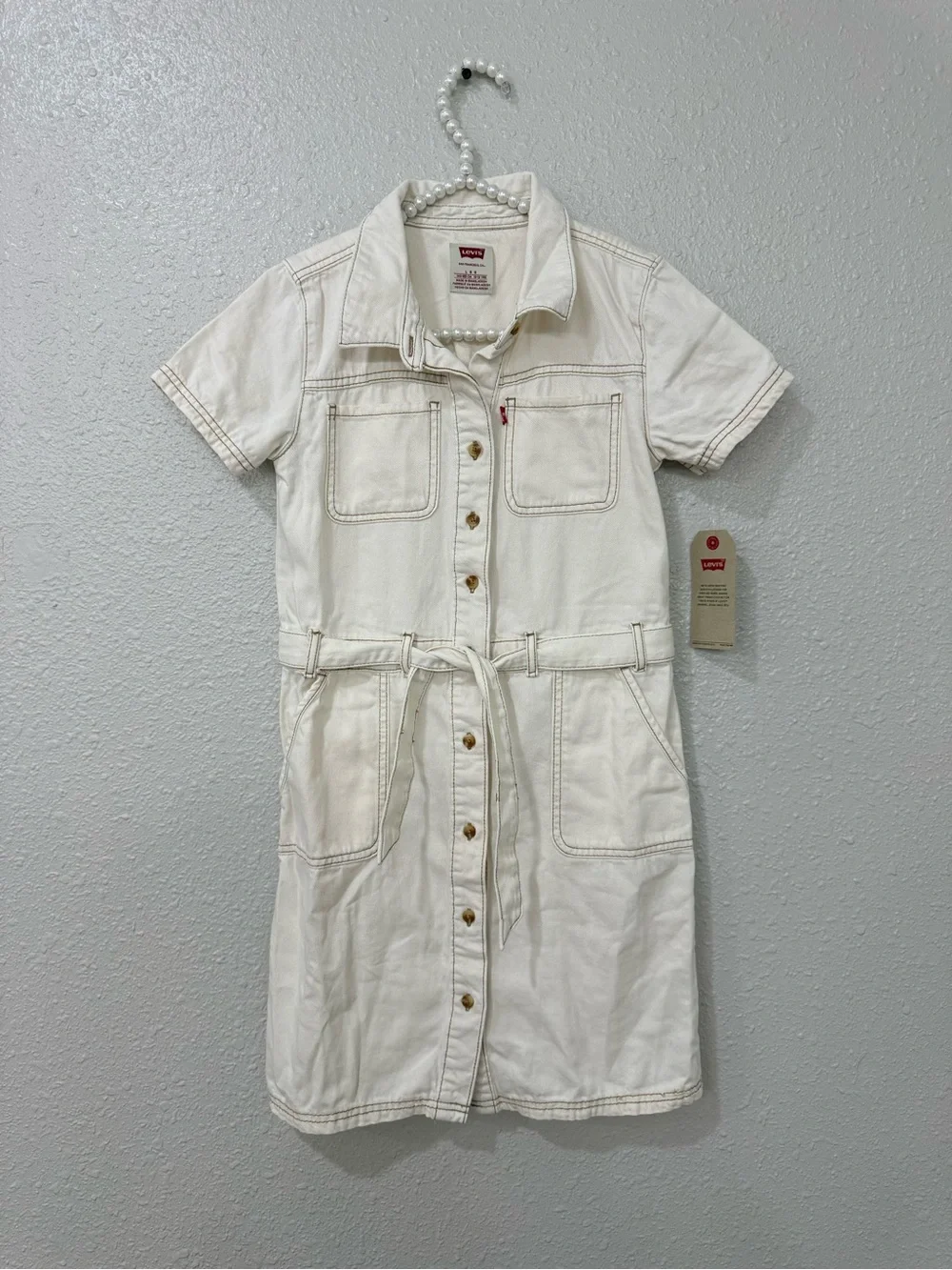 Levi’s UTILITY DRESS W/ BELT BIG GIRLS NWT